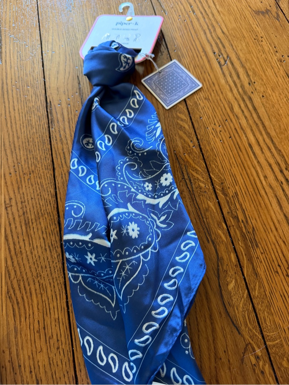 Piper Blue Paisley Hair Scarf